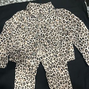 Gap Leopard Jean set for kids skinny fit